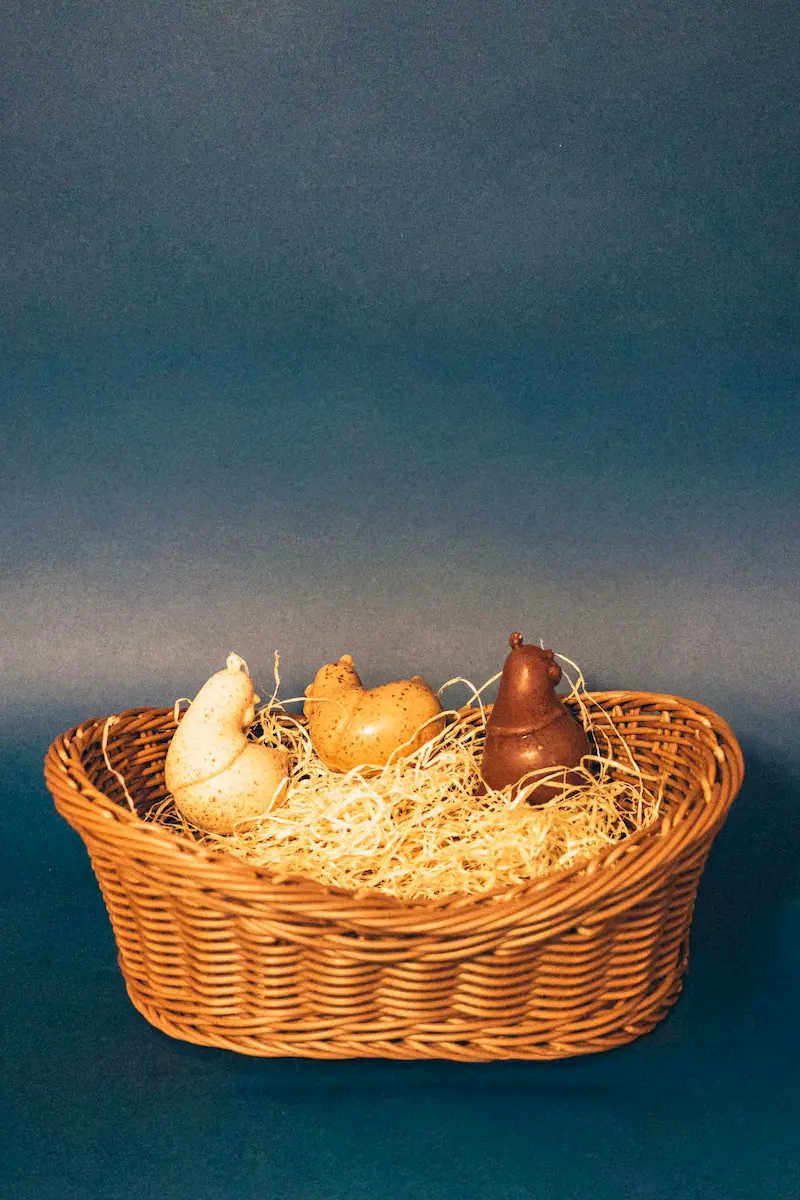 Petites poules en chocolat